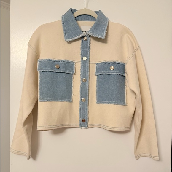 NWT Sandro Dolly Cropped Coatigan Sweater - Picture 5 of 7